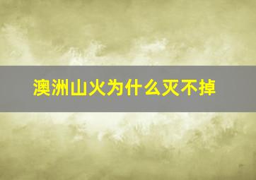 澳洲山火为什么灭不掉