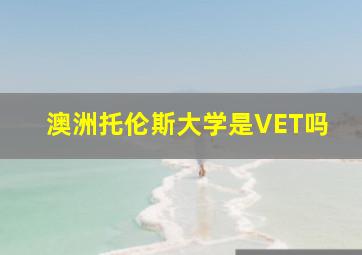 澳洲托伦斯大学是VET吗