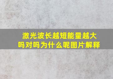 激光波长越短能量越大吗对吗为什么呢图片解释