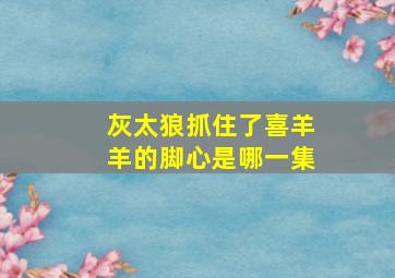 灰太狼抓住了喜羊羊的脚心是哪一集