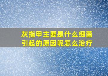 灰指甲主要是什么细菌引起的原因呢怎么治疗