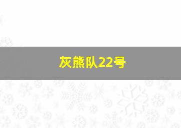 灰熊队22号