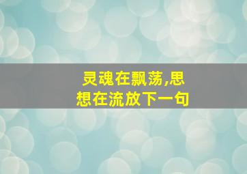 灵魂在飘荡,思想在流放下一句