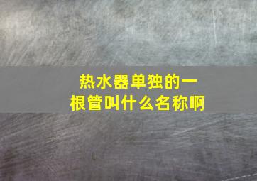 热水器单独的一根管叫什么名称啊