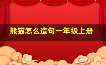 熊猫怎么造句一年级上册