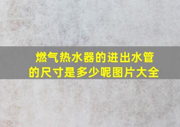 燃气热水器的进出水管的尺寸是多少呢图片大全