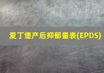 爱丁堡产后抑郁量表(EPDS)