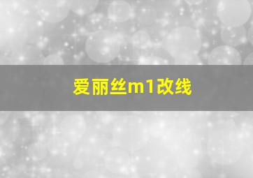 爱丽丝m1改线