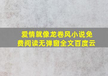 爱情就像龙卷风小说免费阅读无弹窗全文百度云