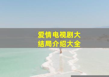 爱情电视剧大结局介绍大全