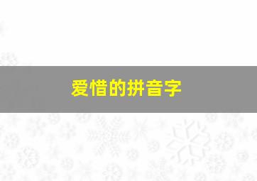 爱惜的拼音字