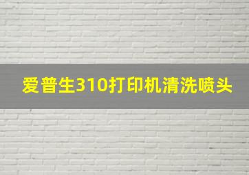 爱普生310打印机清洗喷头