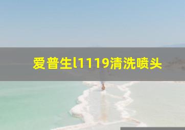 爱普生l1119清洗喷头