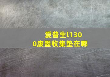 爱普生l1300废墨收集垫在哪