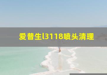 爱普生l3118喷头清理