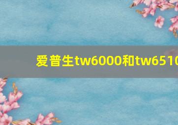 爱普生tw6000和tw6510