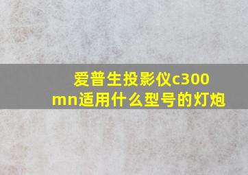 爱普生投影仪c300mn适用什么型号的灯炮