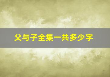 父与子全集一共多少字