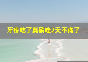 牙疼吃了奥硝唑2天不痛了