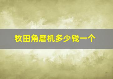 牧田角磨机多少钱一个