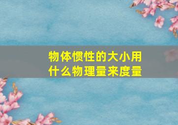 物体惯性的大小用什么物理量来度量