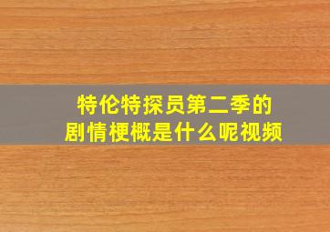 特伦特探员第二季的剧情梗概是什么呢视频