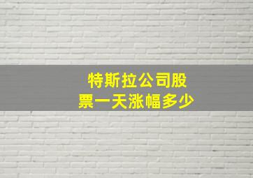 特斯拉公司股票一天涨幅多少