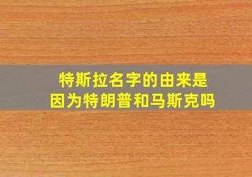 特斯拉名字的由来是因为特朗普和马斯克吗