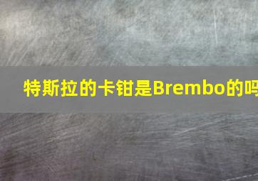 特斯拉的卡钳是Brembo的吗