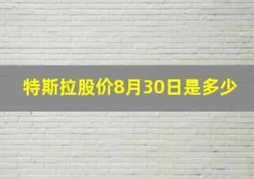 特斯拉股价8月30日是多少