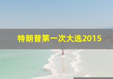 特朗普第一次大选2015