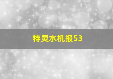 特灵水机报53