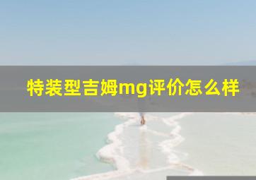 特装型吉姆mg评价怎么样