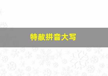 特赦拼音大写