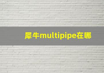 犀牛multipipe在哪