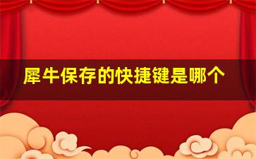 犀牛保存的快捷键是哪个