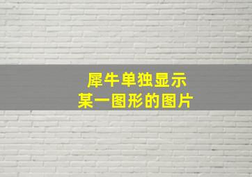 犀牛单独显示某一图形的图片