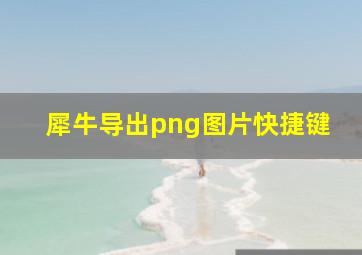 犀牛导出png图片快捷键