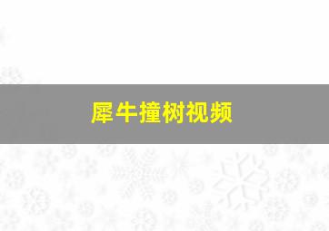 犀牛撞树视频