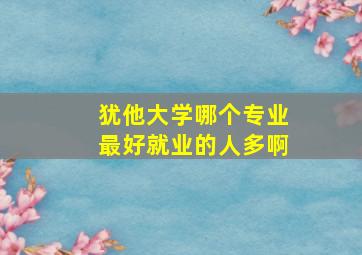 犹他大学哪个专业最好就业的人多啊