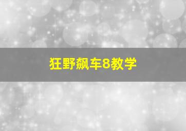 狂野飙车8教学