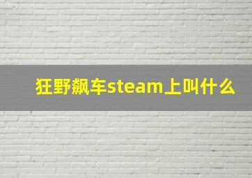 狂野飙车steam上叫什么