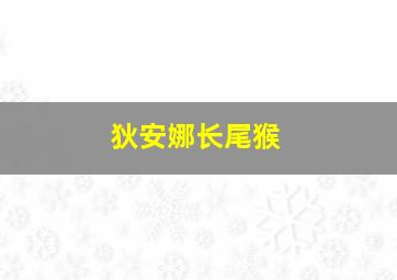 狄安娜长尾猴