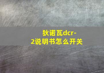 狄诺瓦dcr-2说明书怎么开关