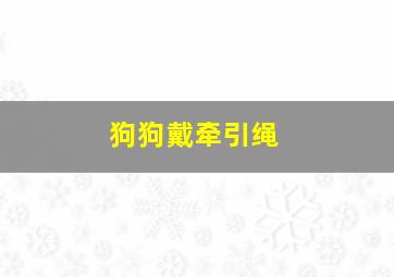 狗狗戴牵引绳