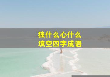 独什么心什么填空四字成语