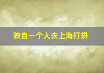 独自一个人去上海打拼