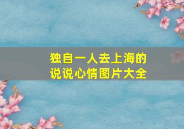 独自一人去上海的说说心情图片大全