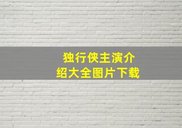 独行侠主演介绍大全图片下载