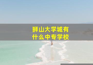 狮山大学城有什么中专学校